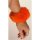 Pelz Haargummi Orange Armband Manschette Mode Kanin