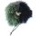 Schal Pelz Kragen Tibetlamm Tricolor Schwarz Grau Grün
