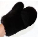 Nerz Handschuh Pelz Wellness Massage Streichel Dark Mink Natur