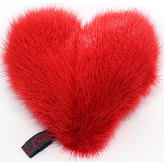 Nerz Anhänger Herz Valentinstag Pelz Mink Bead Strass Rot