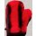 Pelz Handschuh Rex Wellness Massage Streichel Chinchilla Optik Rot Schwarz