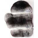 Pelz Chinchilla Wellness Handschuh Fell beidseitig Massage Streichel Natur Grau