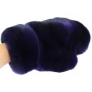 Chinchilla Handschuh Pelz beidseitig Massage Streichel Dark Violett Lila