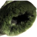Chinchilla Handschuh Pelz beidseitig Massage Streichel Dark Grün