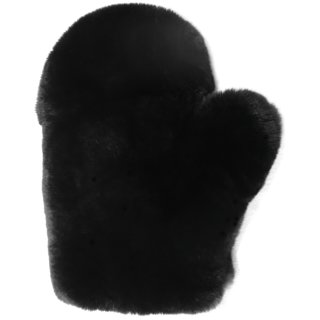 Chinchilla Pelz Handschuh & Rex beidseitig Fell Massage Streichel Soft Grün Schwarz