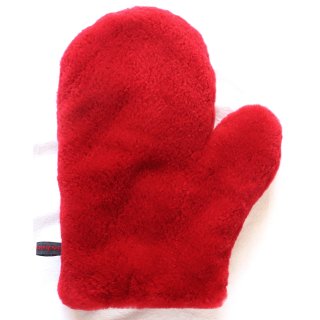 Pelz Handschuh SamtNerz Wellness Massage Fell Streichel Winter Rot