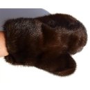Nerz Handschuh Massage Streichel Pelz Wellness Classic DunkelBraun
